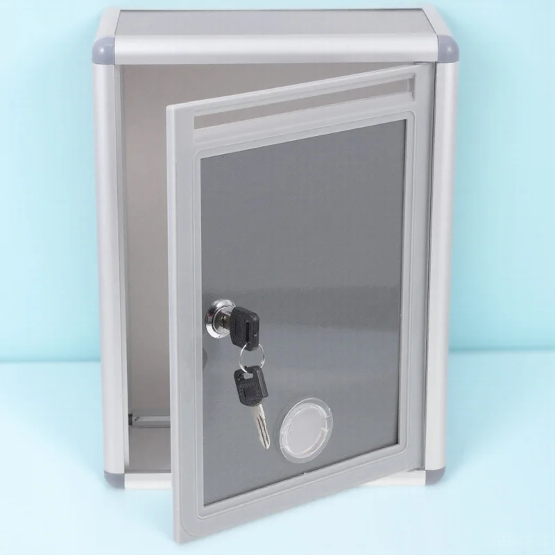 

Lockable Metal Suggestion Box Office Hanging Letter Box for Mail Storage Ballots Complaints School Use Office Supplies