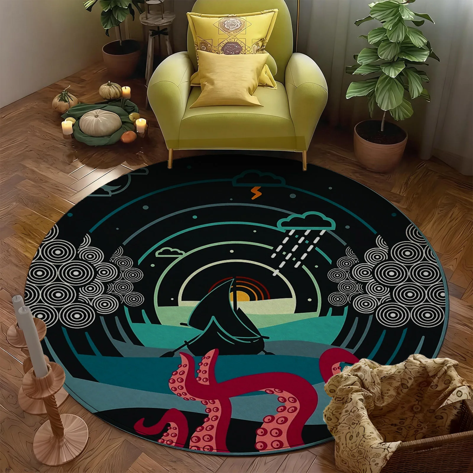 Large Round Coastal Area Rug B - đánh giá và giá Home Bathroom Carpet