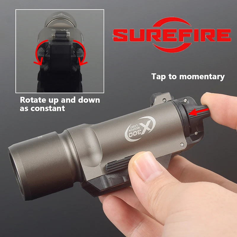 

SureFire XC1 XC2 Hunting Weapons Light Red Dot Laser X300 X300U Airsoft Scout Light Pistol Hanging Flashlight Fit 20MM Rail