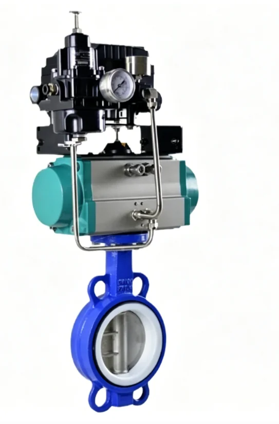 

Pneumatic adjustable midline butterfly valve pair sealed original positioner with 4-20MA signal