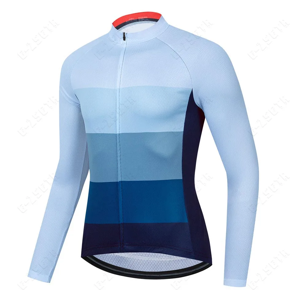 

Mens Cycling Long Jersey Autumn Clothing Cycling Jersey White Bike Long Sleeves Team Bicycle Clothes Mallot Ciclismo Hombre