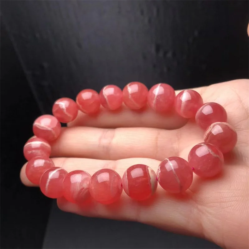 Natural Red Lace Jasper Bracelet Handmade Reiki Crystal Fortune Energy Bangle Mineral Woman Amulet Jewelry Gift 12mm