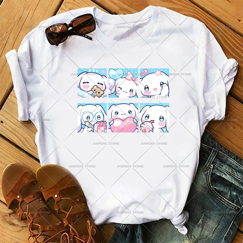 Parches de Cinnamoroll para planchar, transferencia de calor para ropa, diseño de camiseta colorida Sanrio, pegatinas impresas térmicas, apliques DIY