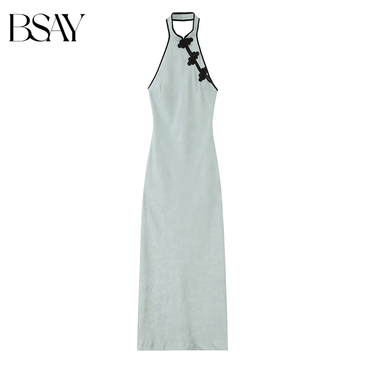 cowl neck satin back cross long dress Cowl Neck Satin Back Cross Long Dress-J.ING