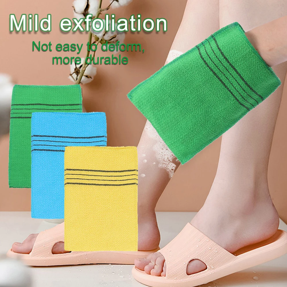 1/3/5/10 pcs Massage Durable Portable Body Rub Viscose Fiber Exfoliating Bath Towel Bath Glove Washcloth Shower Scrubber