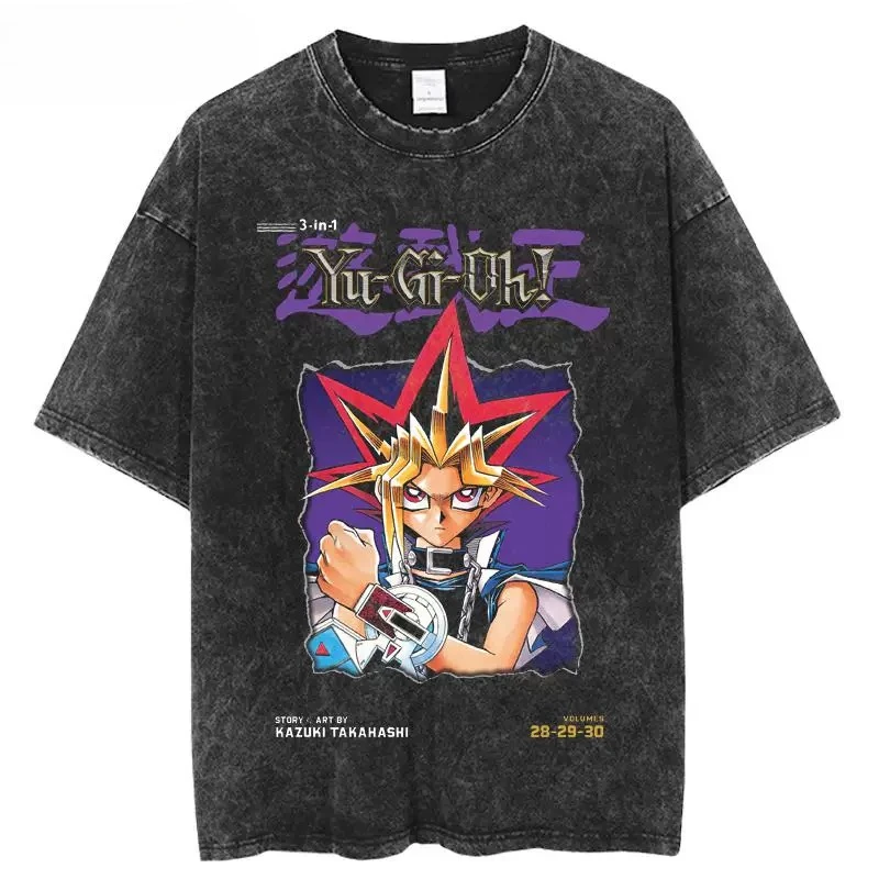 Anime Duel Monsters YU GI OH T Shirts Washed Men Women Cotton Harajuku T-Shirts High Quality Retro for Men Women Tops Tees