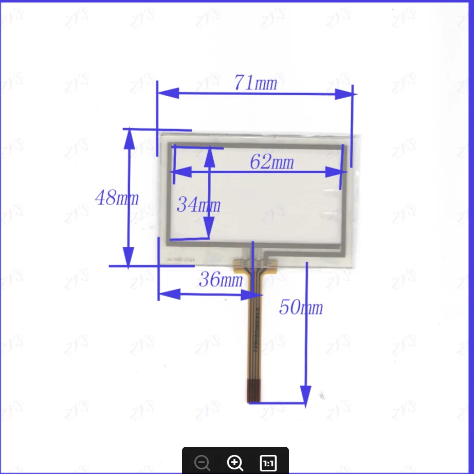

ZhiYuSun AL3499 3 Inch Touch Screen welding 71*48mm for GPS CARS 71*48 AL 3499