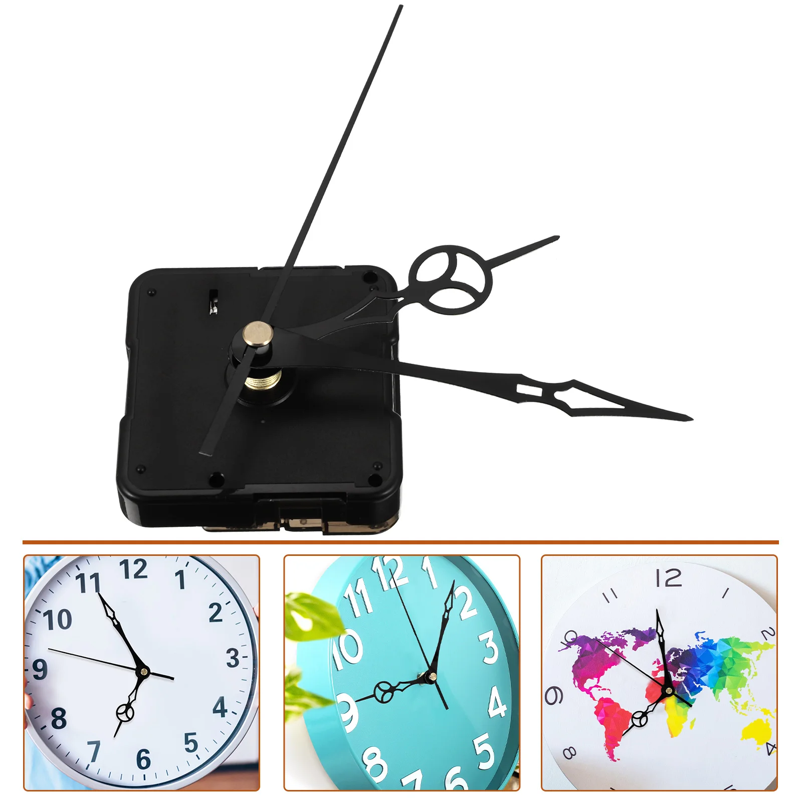 

1 set 1 Set Mechanism Replacement Operated Long Shaft Motor Kit With Hands Numbers For Diy Wall Clock Making Repair Gift