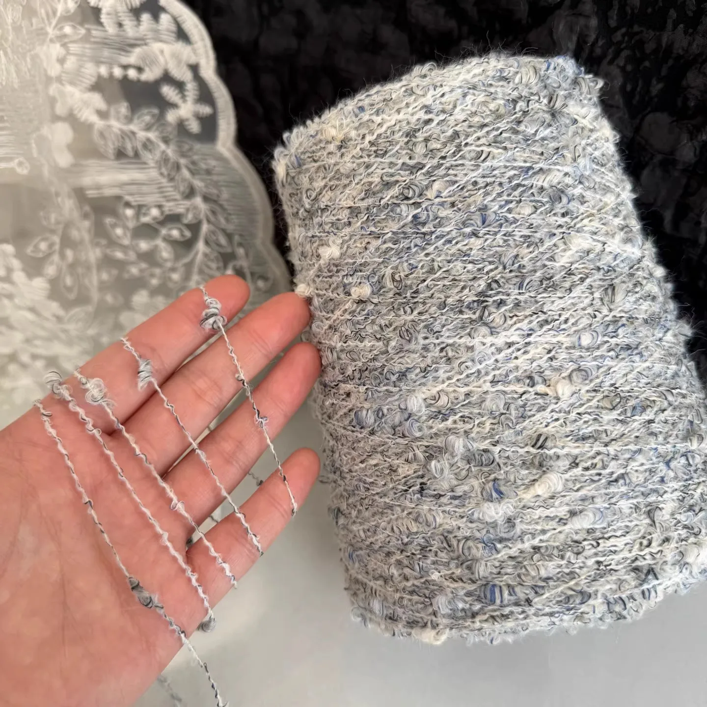 

500g/lot Sea salt colored large grain yarn,Hand mixed fine wiring thread,Featured Companion Line yarn