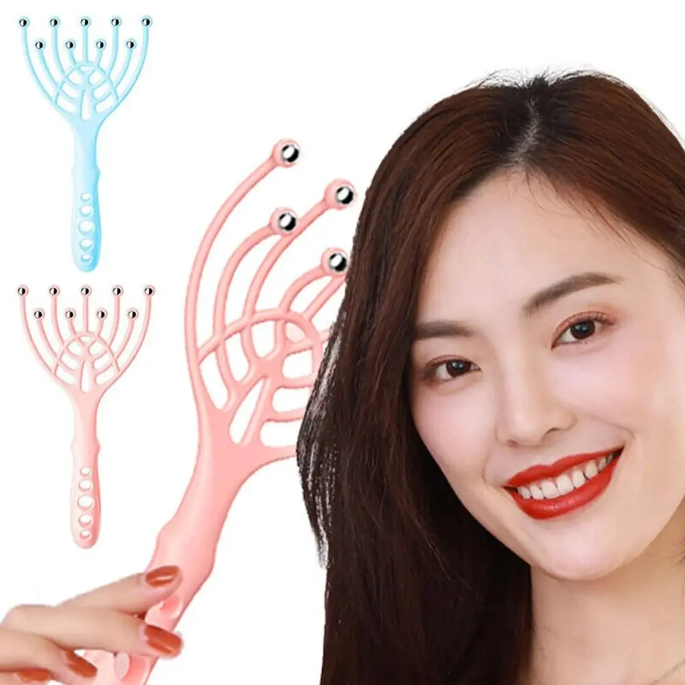 

High Quality PP Nine Claws Massager Steel Balls Multi-functional Massager Stress Relief Scalp Massage Comb