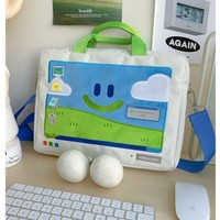 Ins Cartoon Laptop Bag Cover Laptop Sleeve Handle Bag 12 13 14 15 17 Inch Macbook/HP/Asus/Acer/Lenovo Carrying Bag Accessories