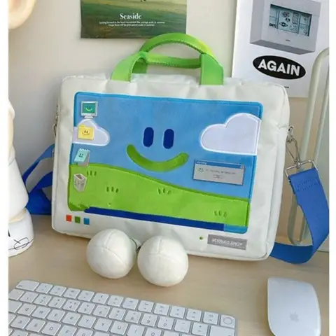 Ins 만화 노트북 가방 커버 노트북 슬리브 핸들 가방 12 13 14 15 17 인치 Macbook/HP/Asus/Acer/Lenovo 운반 가방 액세서리