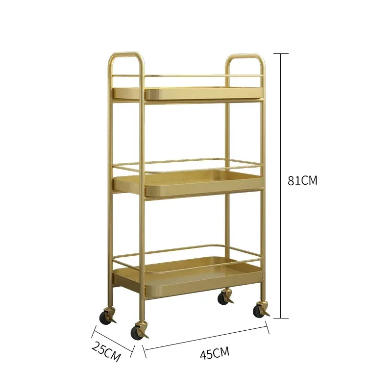 Nordic Multi-Layer Auxiliary Spa Table With Wheels Mobile Towel Holder Shower Rack Storage Cart Space-Saving Organizer