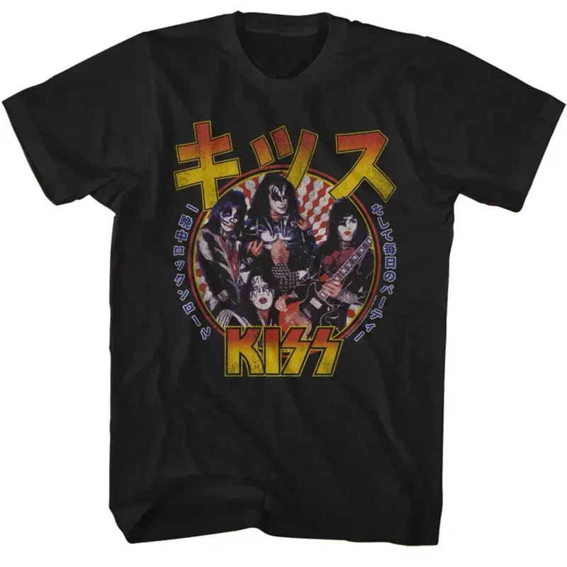 

KissMusicBandT-ShirtOfficialRockandRollJapaneseTourBlackCottonNew