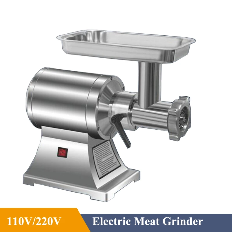 140Kg/H Electric Meat Mincer Grinder 1100W Commercial Kitchen Chopper 218R/Min Food Processor Sausage Maker Machine