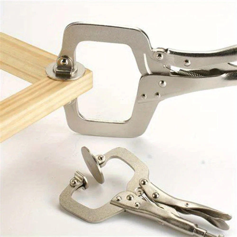 11 "مشبك C قابل للتعديل مكون من 5 قطع - كماشة قبضة عزم دوران عالية مع وسادات قاعدة دوارة لصيانة السيارات/الآلات