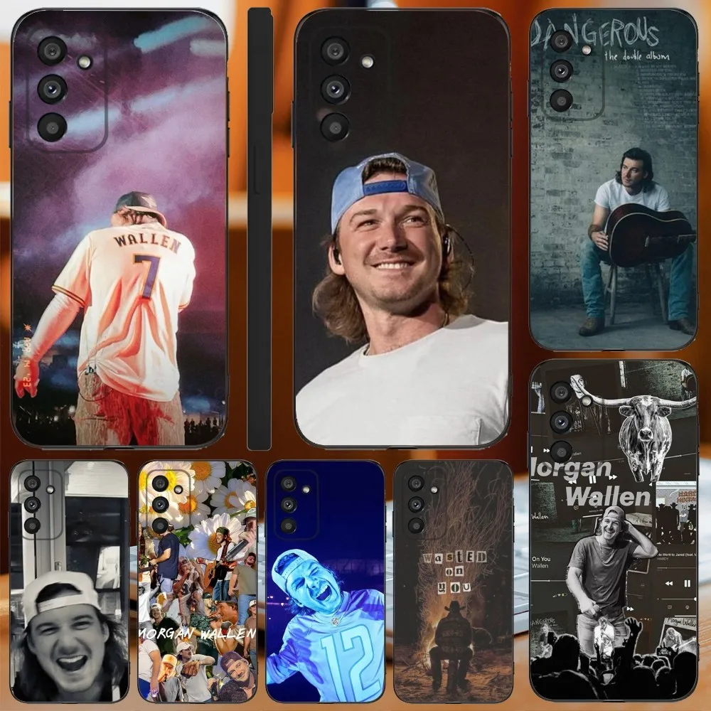 Singer Morgan W-Wallen Phone Case For Samsung Galaxy A13,A21s,A22,A31,A32,A52,A53,A71,A80,A91 Soft Black Cover