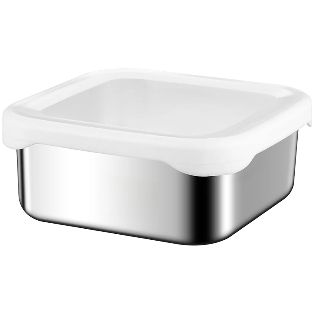 White Khaki Coffee 304 Stainless Steel Food Container 400ml Steam Safe Lunch Box With Tight Sealing Lid For Rice Snacks Storage