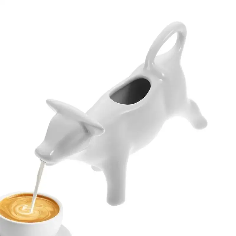 

Pitcher Milk Creamer Ceramic Jug Cow Coffee Cup Sauce Gravy Dispenser Pourer Frothing Mini Container Serving Boat Frother