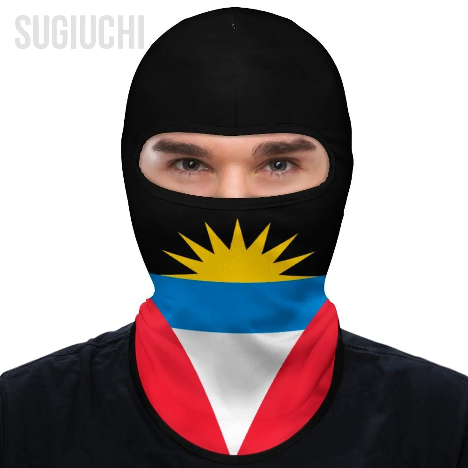 

Antigua And Barbuda Flag Outdoor Cool Sunscreen Motorcycle Face Mask Moto Biker Wind Stopper Windproof Bicycle Cycling Headgear