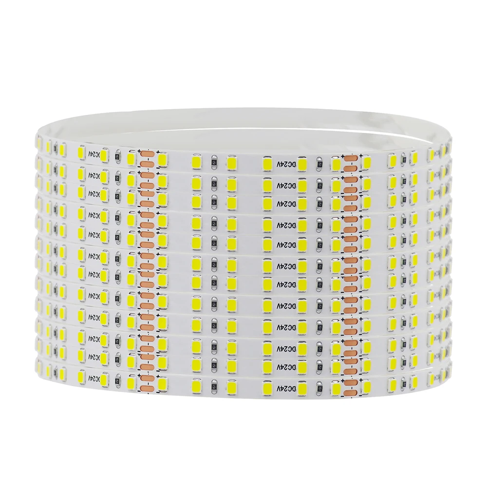 12V 24V 5m 10m LED Strip 5mm 8mm PCB Light 2835 120Leds/m White Red Pink Purple Ice Blue Flexible Tape Backlights for Decoration