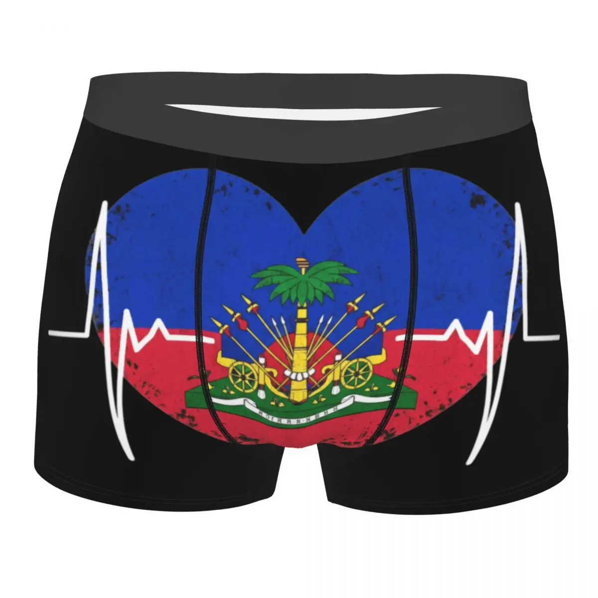 Flag Of Haiti Underwear Men Sexy Printed Customized Boxer Shorts Panties view 6