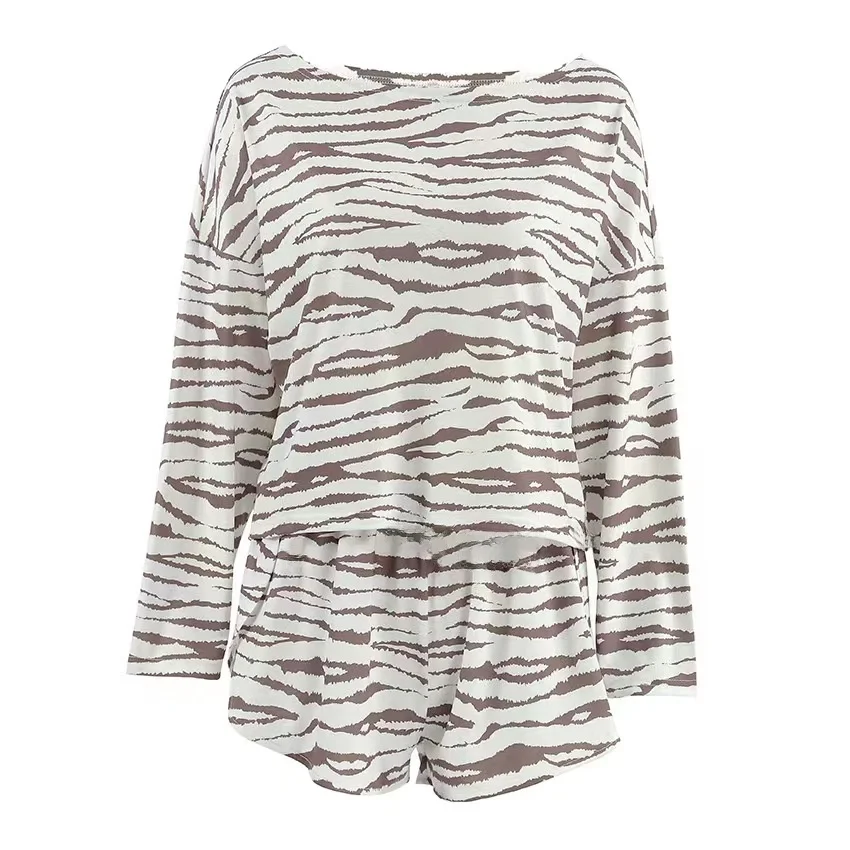 Faionable imprimé Long Sve haut et ort Ensemble de vêtements pour femmes coupe ample idéal pour les âges de 8 à 25 ans saison d'automne