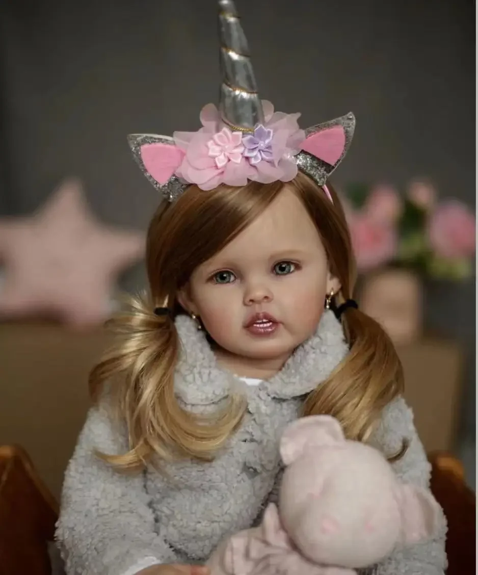 SINO-BB Limited Supply80cm Huge Girl Reborn Baby Cressida Blond Hair Already Finished Doll With Different Dress 32''Huge Girl