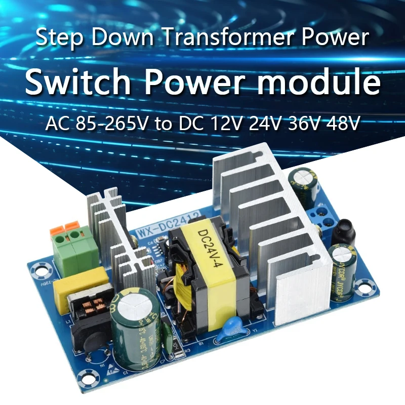 

AC 85-265V to DC 12V 24V 36V 48V step down Transformer power supply 1A 2A 4A 6A 8A 9A switching power module for Replace Repair