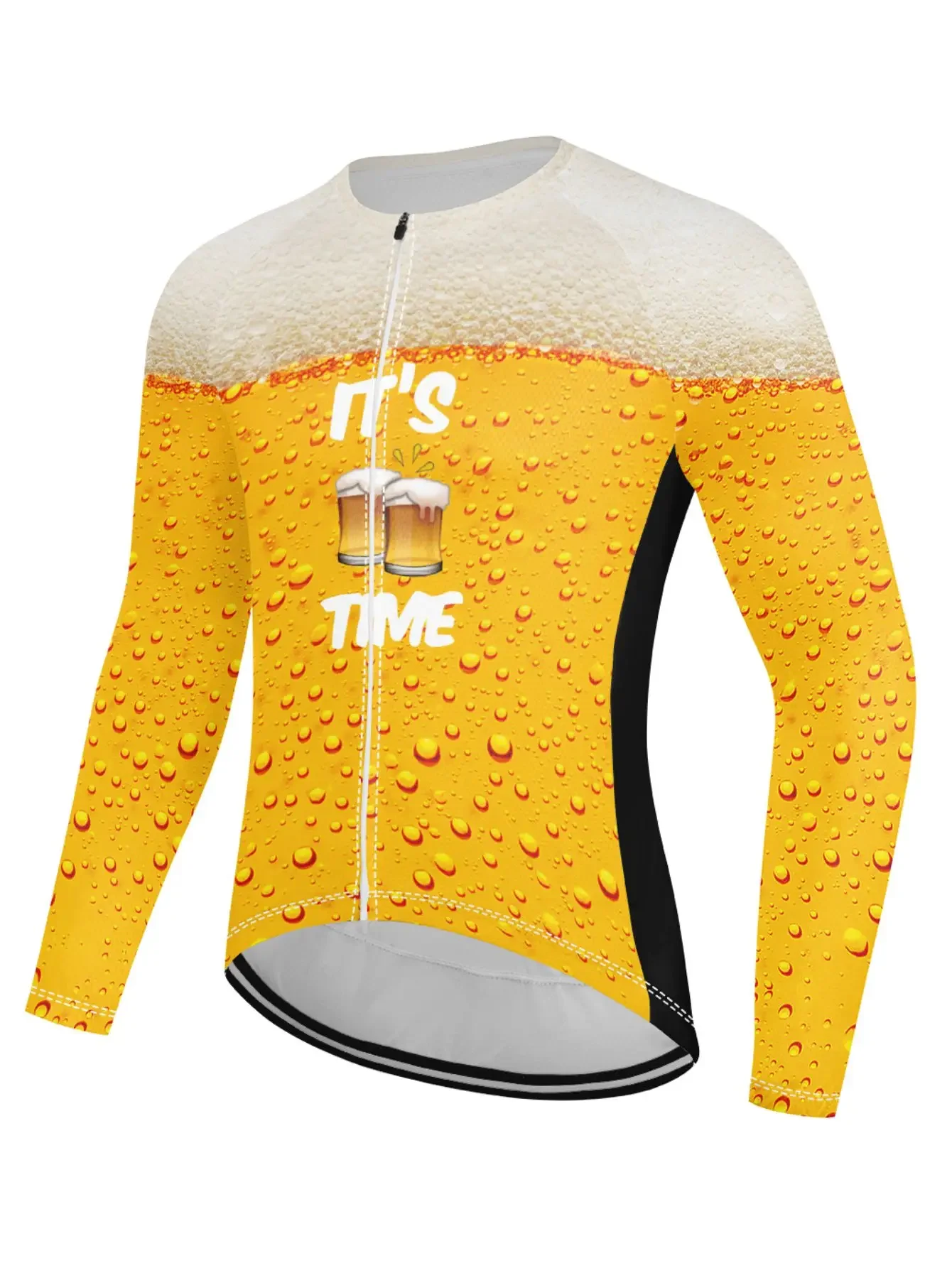 

2025 Beer Cycling Jerseys Men Long Sleeve Cycling Fall Winter MTB Road Bike Riding Garment Breathable Road Bicycle Sportswear