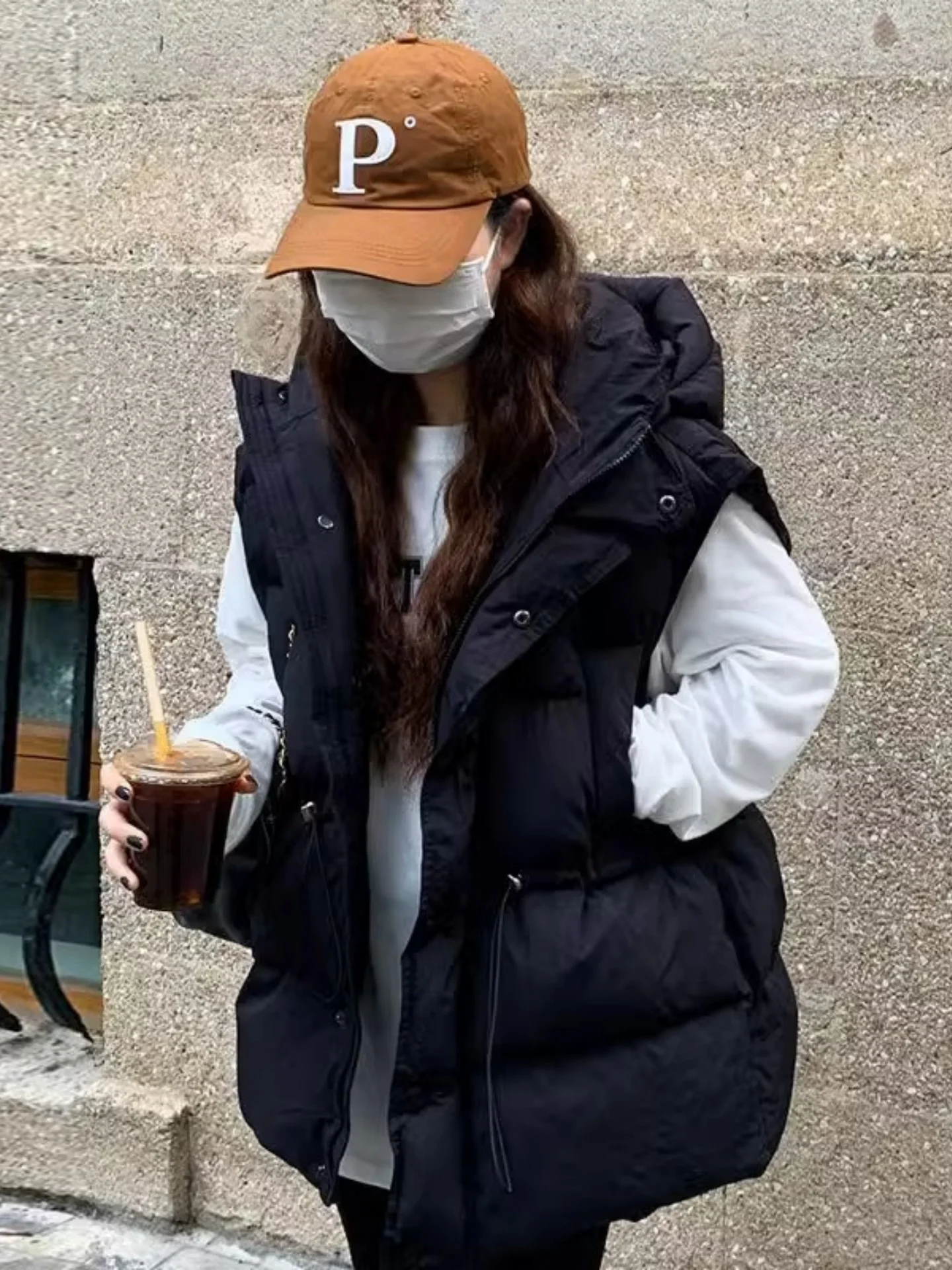 

Women's Autumn Winter New Slimming Versatile Bal Tank Top Vest European Sle plus Size down Cotton Vest