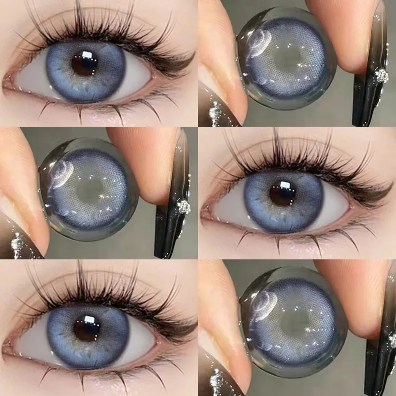 JeweLens 2 Stück farbige Kontaktlinsen, weiche Linsen für Augen, Linsen, kosmetische Augenkontakte mit Myopie, schneller Versand