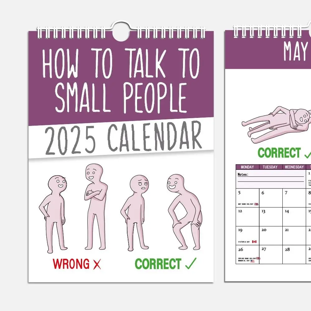 Daily Weekly Monthly Planner 2025 Calendar Paper Hangable Desktop Calendar Home Ornaments How To Talk To Small People Calendar