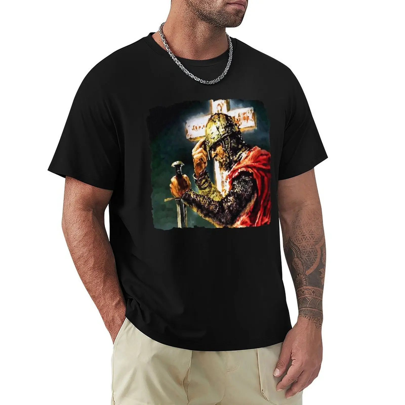 

Crusader Knight Usyk Champion T-shirt hippie clothes customizeds kawaii clothes t shirts for men pack