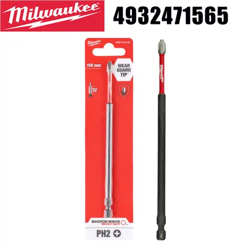 Milwaukee Ultimate Fit PH2 150mm Impact Bit 4932471565 Shockwave Impact Duty Wear Resistant Screwdriver Bit