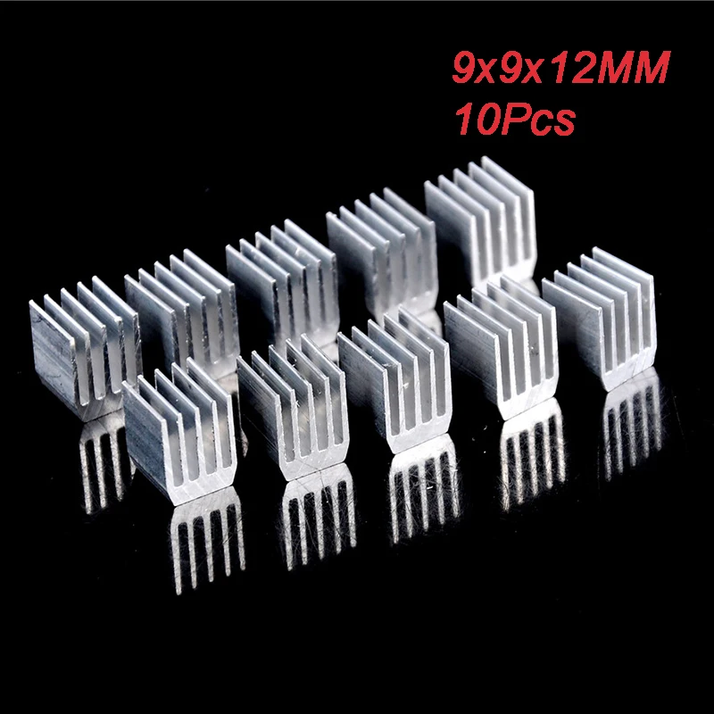 10pcs Aluminum Cooling 9x9x12MM Heat Sink RAM Radiator Heatsink Cooler