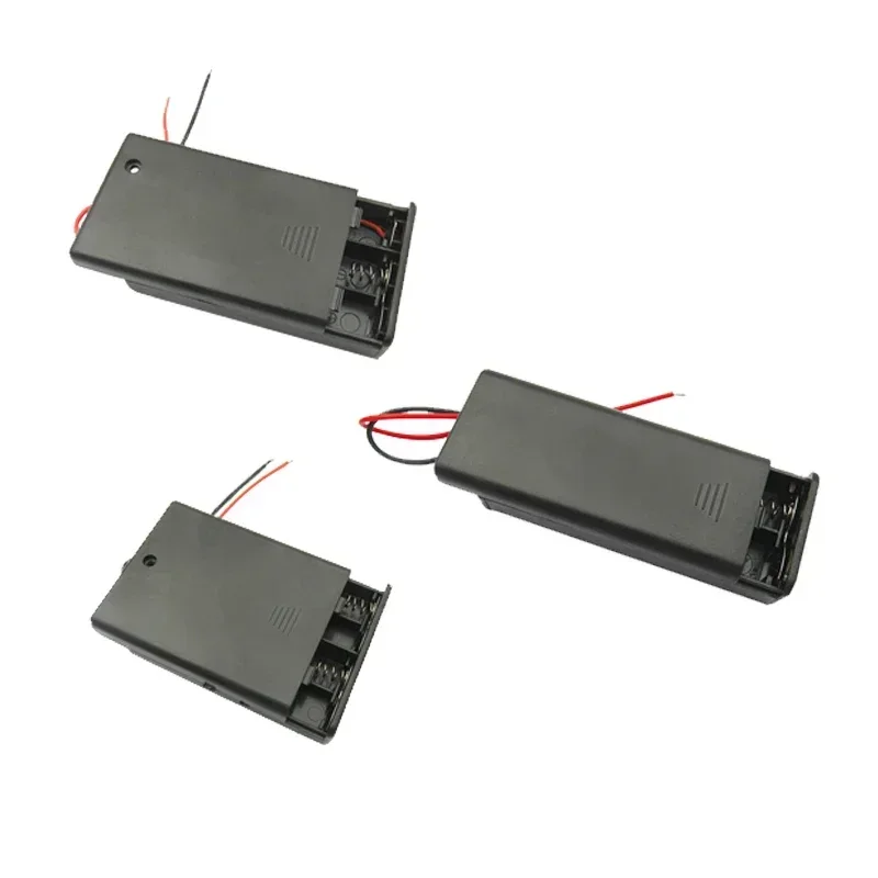 5PCS No.7 Battery Box 4.5V With Wire Cover 12V With Switch AAA Plastic Charging Compartment 3V Rechargeable Mobile Power DIY
