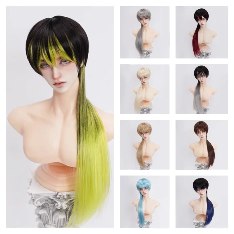 

BJD Wigs Long Hair for 1/3 1/4 Dolls SD MSD MDD Wigs Doll Gold Black Grey Green Brown Blue Gold Hair