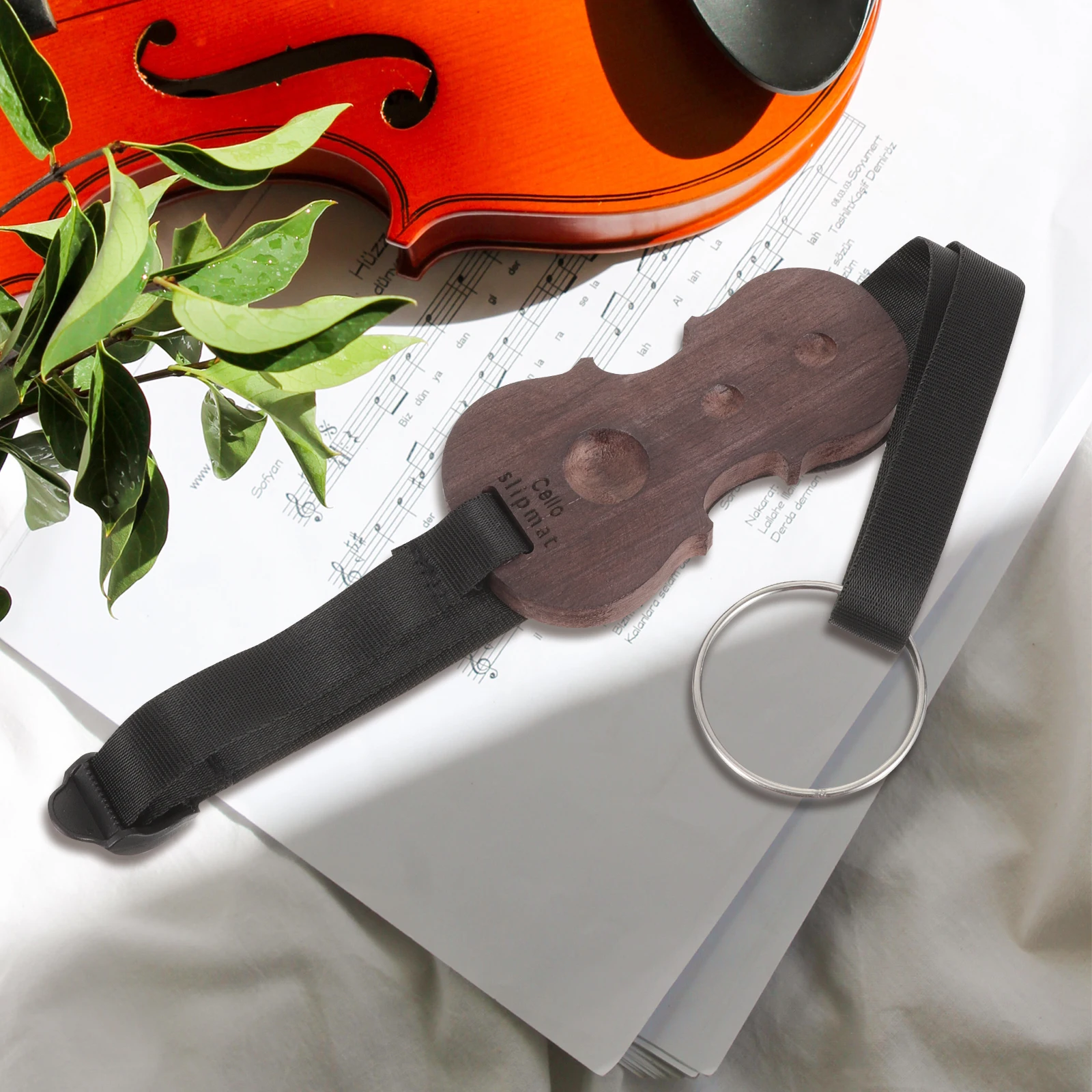 

Thickened Non-Slip Cello Endpin Mat Durable Wooden Anti-Skid Pad Stable Performance Lightweight Portable Floor Protector Cushion