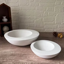 1pc Irregular Round Bowl-Shaped Silicone Mold for Decoration, Glossy Storage Tray, Plaster, Ornament, Resin