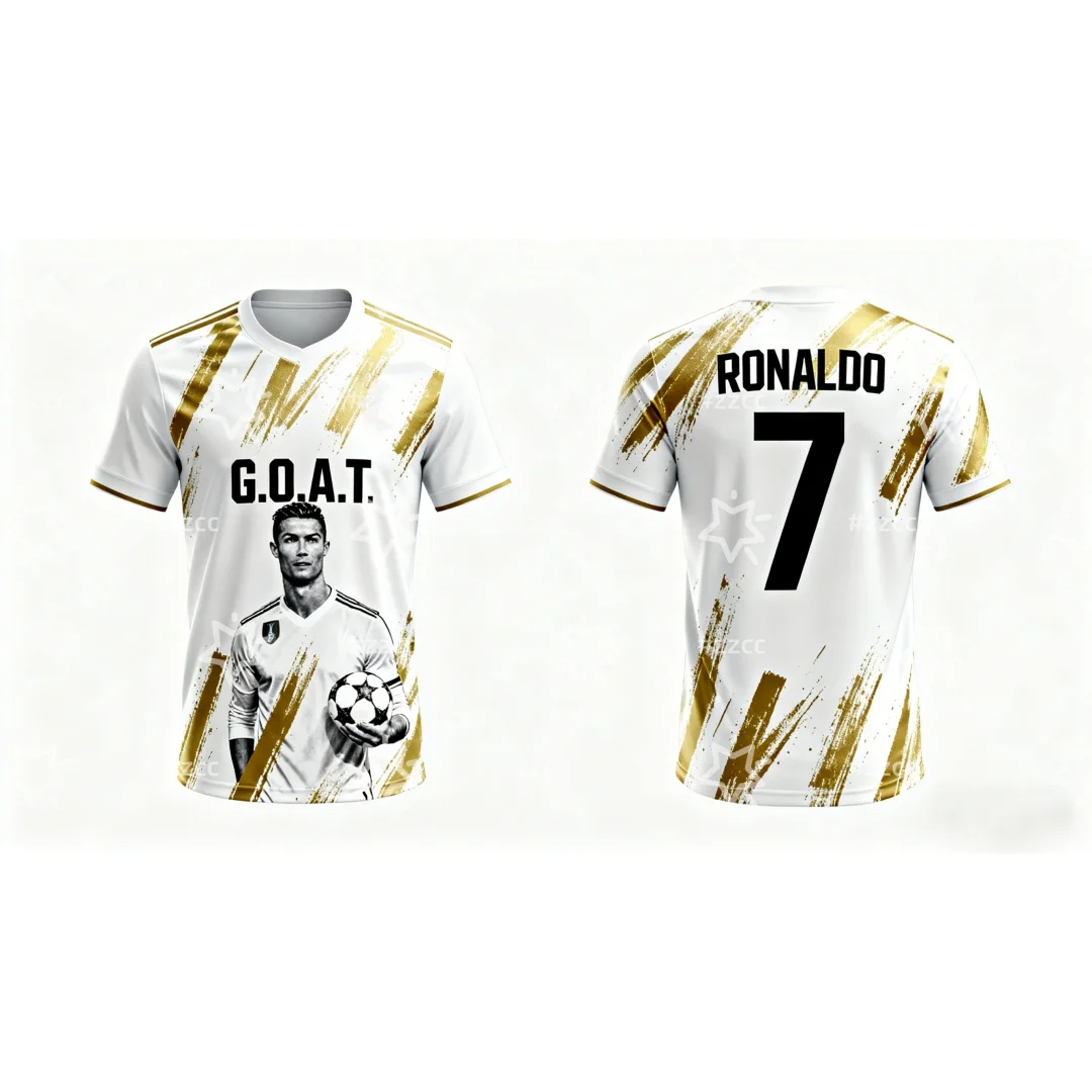 

25-26 Ronaldo Competition training suit Football jersey Autumn Sports Dry Quickly Men's T-Shirt Kid's Clothing Tee Y2k Woman