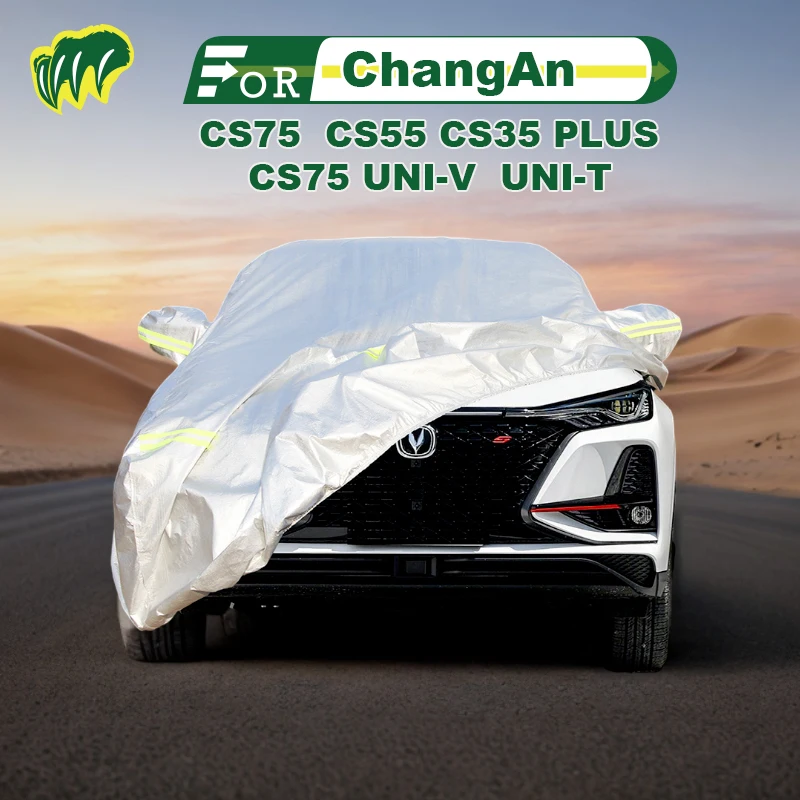 

For ChangAn CS 75 55 35 PLUS UNI-V UNI-T Hatchback Car Cover Waterproof Outdoor Cover Sun Rain Protection with Lock and Zipper