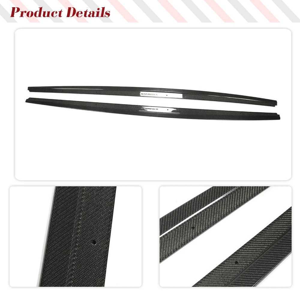 Carbon Fiber Side Skirt Extension Lip Spoiler for BMW F10 M-Sport M5 535i 528i Base 2011-2016 Side Door Bumper Lip view 6