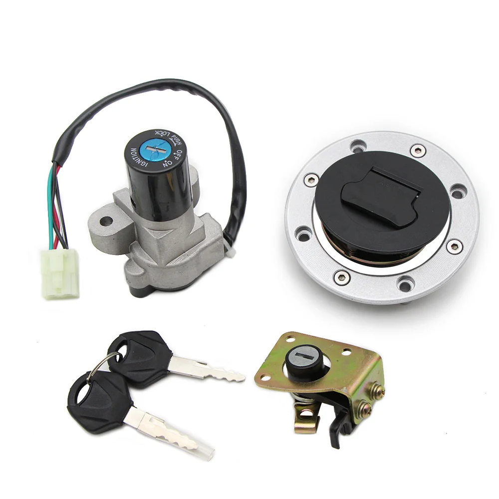 دراجة نارية الوقود الغاز غطاء مفتاح إشعال قفل مع مفتاح لسوزوكي GS500 GSF400 بانديت GK7AA GSX400 GK79A دفعة #3