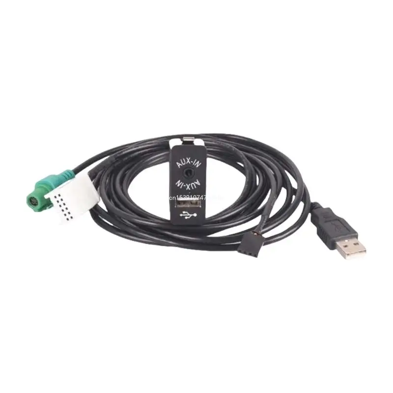 

AUX in USB Connector with USB Wire and 12 Pin AUX Cable for E60 E61 E63 E64 E87 E90 E70 F25 F01 F02 Adapter Dropship