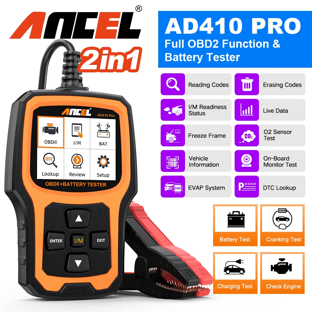Ancel Ad410Pro OBD2… - image
