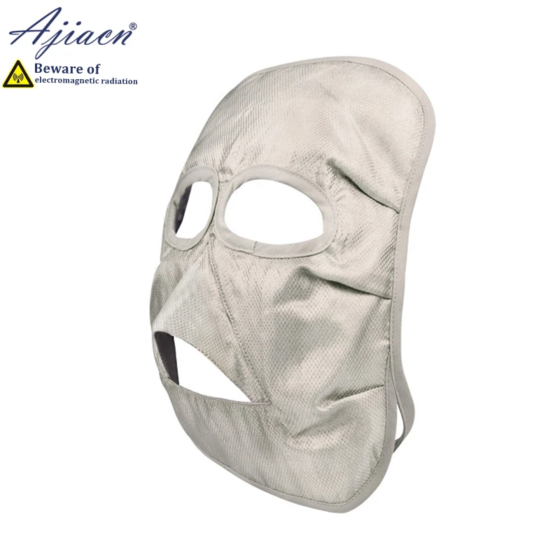 Mascarilla facial con forro de seda de morera, máscara protectora contra radiación electromagnética, para la salud