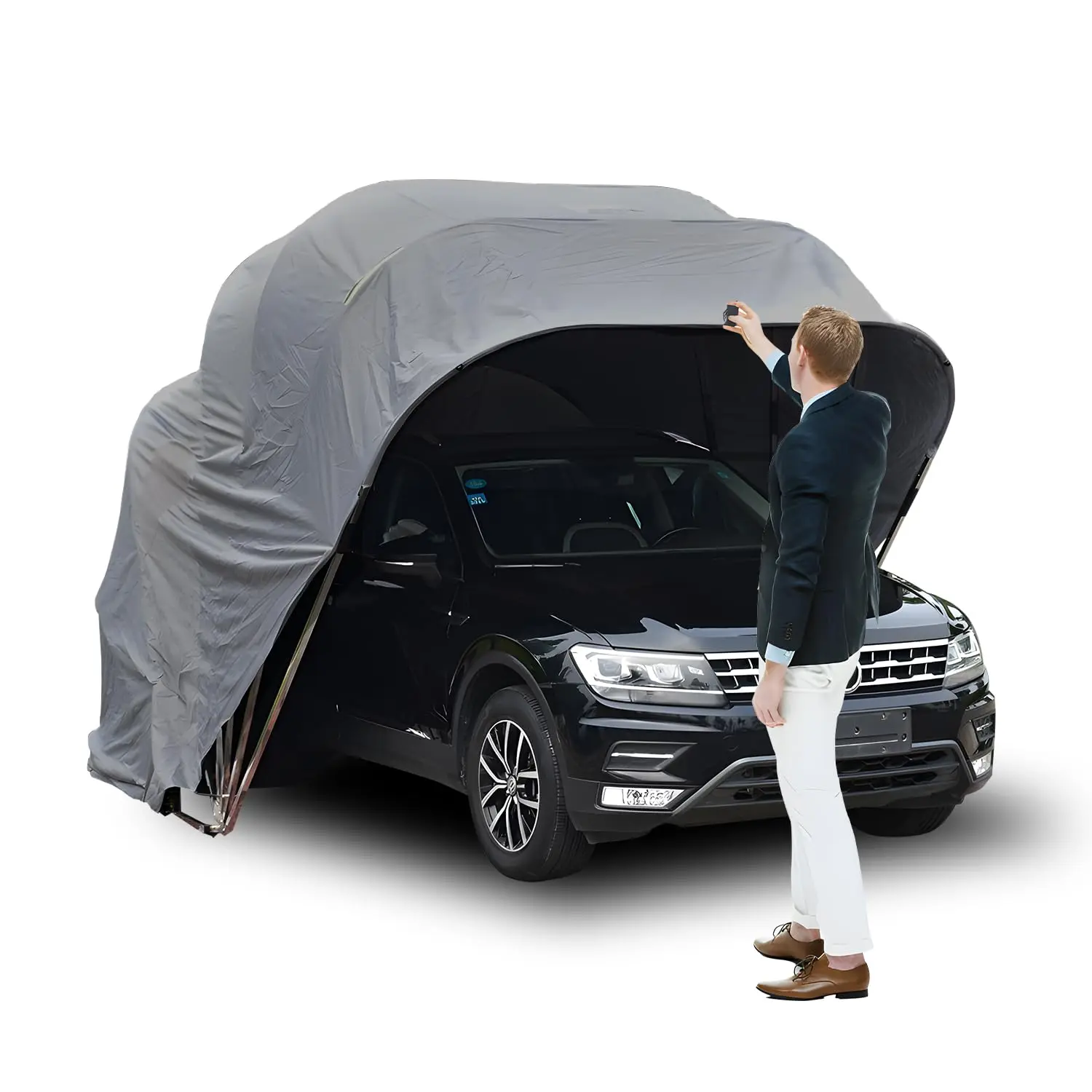 

Полуавтоматический складной навес для автомобиля, усиленный, выдвижной, из нержавеющей стали, на заказ