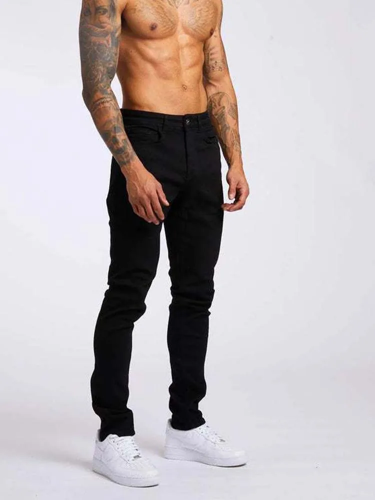Pantalones vaqueros negros ajustados para hombre, Jeans de lujo, elásticos, ajustados, para motorista, calle, Hip Hop, fiesta