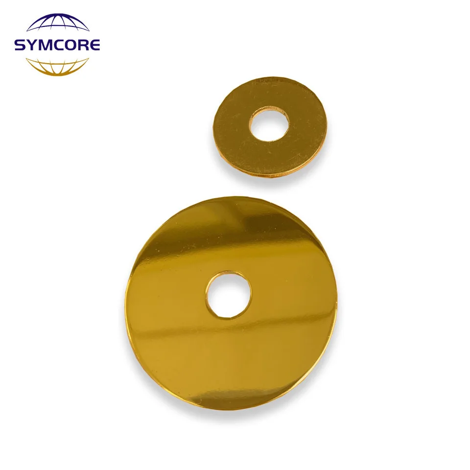 5pcs Gasket Metal Disc 3cm 5cm 6cm 8cm 10cm Gold Gasket Thickness 2mm Circular Flat Gasket With 10mm Hole Gasket Accessories